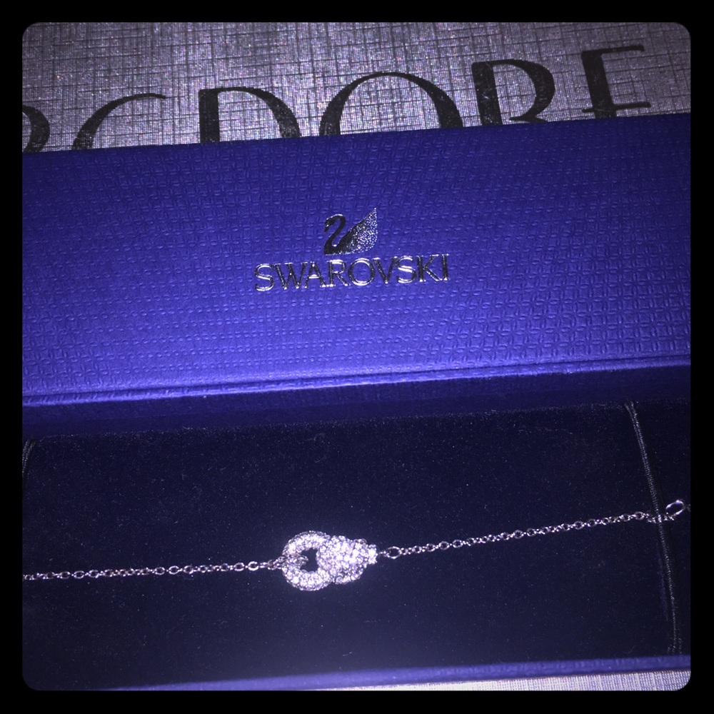 Authentic Swarovski Crystal Knot bracelet.